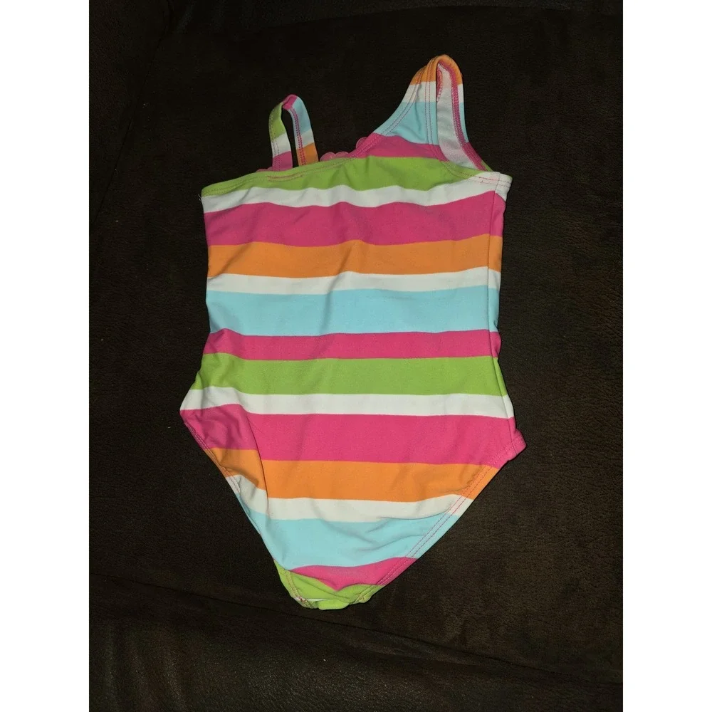 Gymboree growing flowers striped bathing swim‎ suit size 3